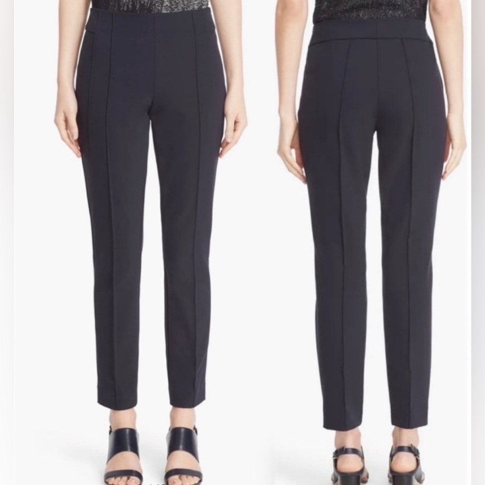 Lafayette 148 Gramercy Acclaimed-Stretch Ankle Pants Black SZ‎ 14